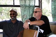 Eddy Harris et Patrick Raynal dans le bus